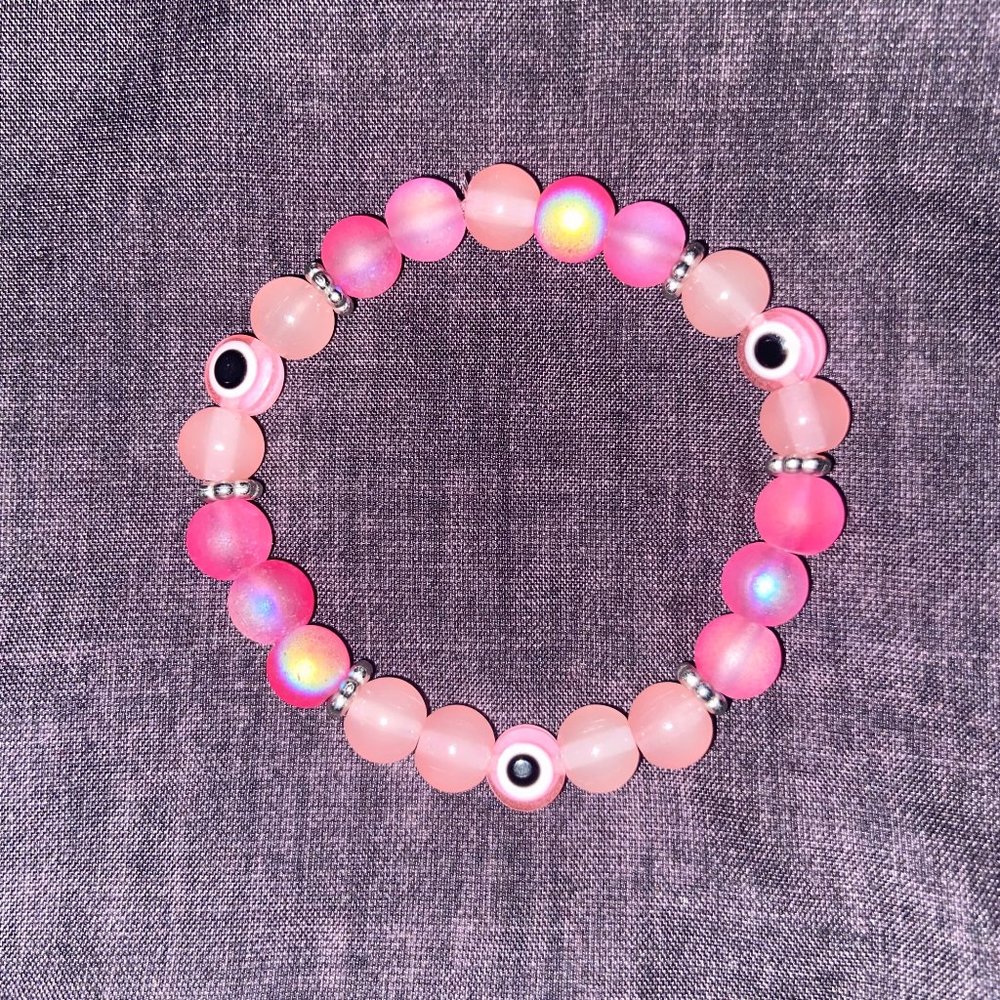 Pink Evil Eye Bracelet
